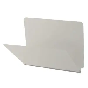 Grey Letter Size End Tab Classification Folder with 2" Gray Tyvek Expansion, 25 pt Type 3 Pressboard Stock, Packaged 25/125
