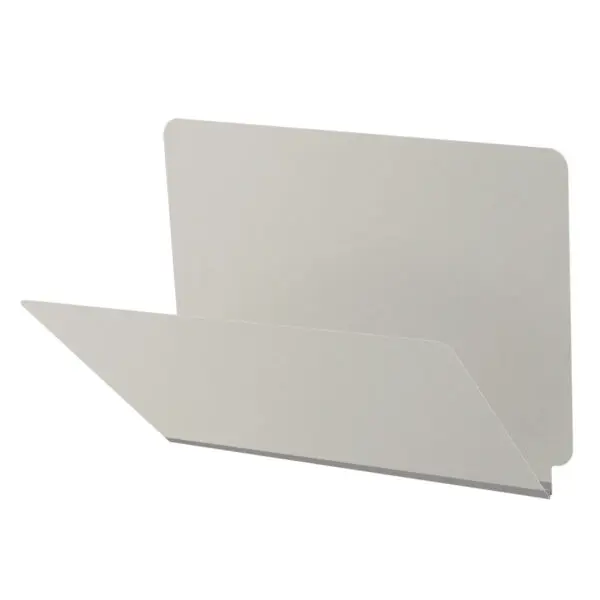 Grey Letter Size End Tab Classification Folder with 2" Gray Tyvek Expansion, 25 pt Type 3 Pressboard Stock, Packaged 25/125