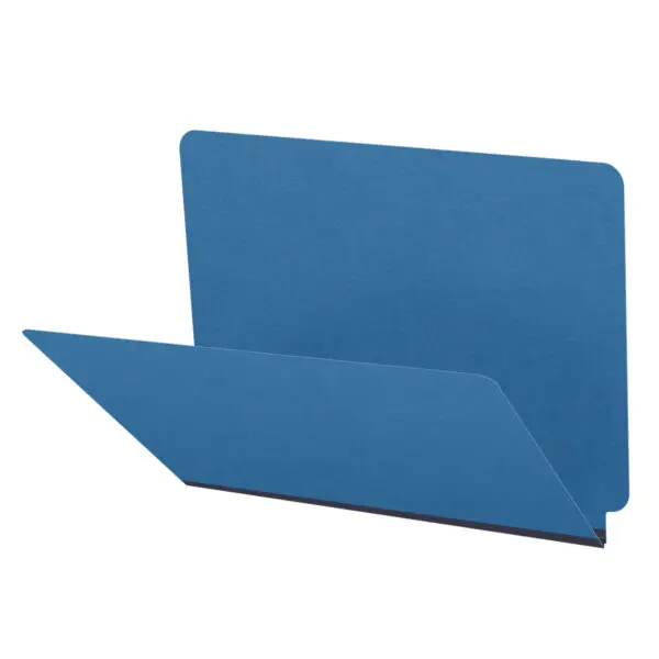 Royal Blue Letter Size End Tab Classification Folder with 2" Dark Blue Tyvek Expansion, 25 pt Type 3 Pressboard Stock, Packaged 25/125
