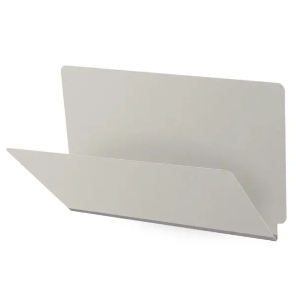 Grey Legal Size End Tab Classification Folder with 2" Gray Tyvek Expansion, 25 pt Type 3 Pressboard Stock, Packaged 25/125