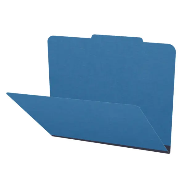 Royal Blue Letter Size Top Tab Classification Folder with 2" Dark Blue Tyvek Expansion, 25 pt Type 3 Pressboard Stock, Packaged 25/125