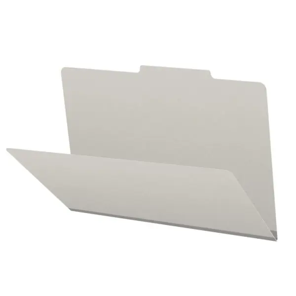 Grey Legal Size Top Tab Classification Folder with 2" Gray Tyvek Expansion, 25 pt Type 3 Pressboard Stock, Packaged 25/125