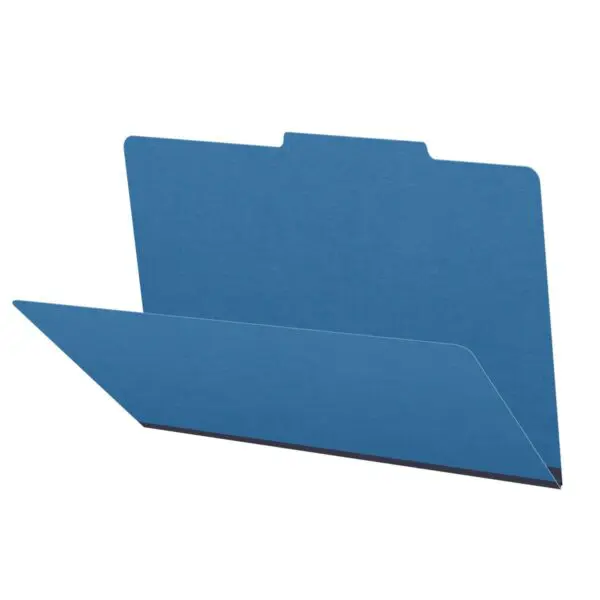 Royal Blue Legal Size Top Tab Classification Folder with 2" Dark Blue Tyvek Expansion, 25 pt Type 3 Pressboard Stock, Packaged 25/125