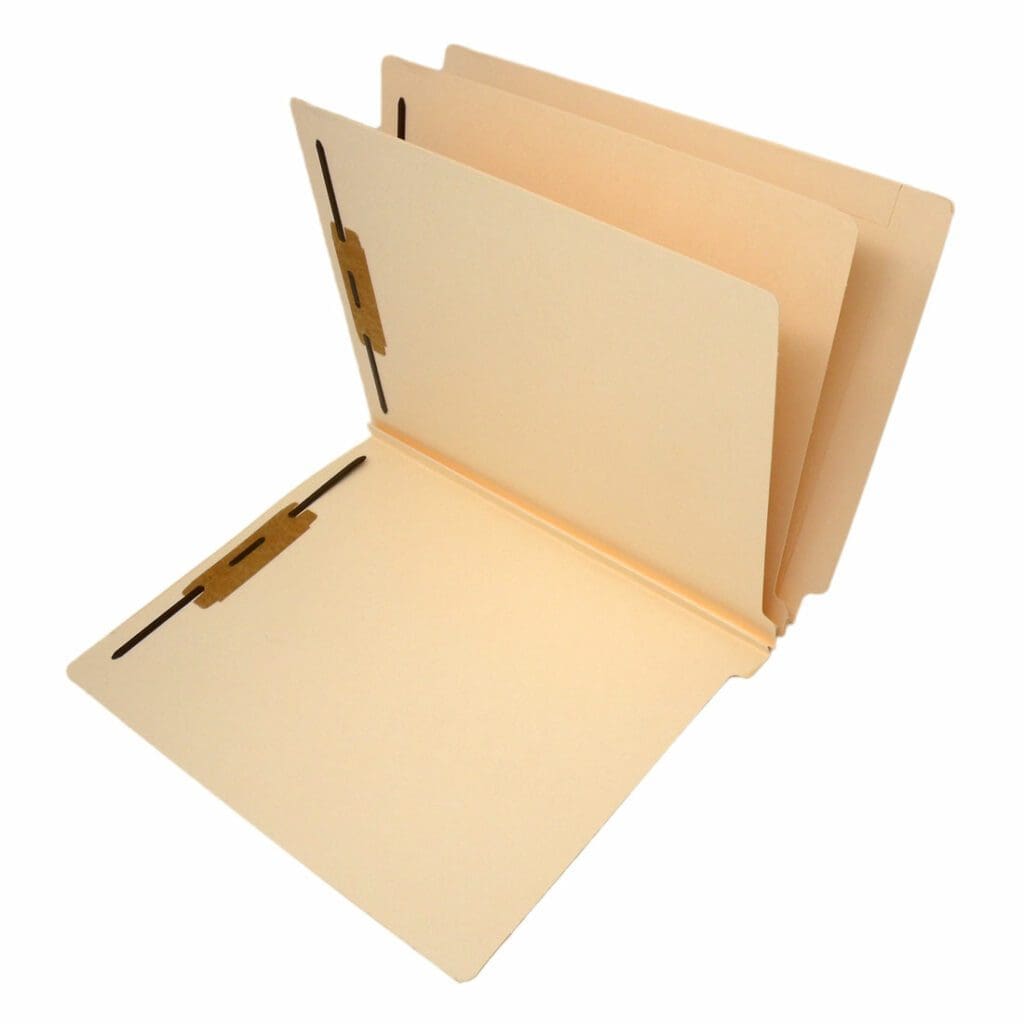 Manila Letter Size End Tab Two Divider Econoclass Folder with 2″ Bonded ...