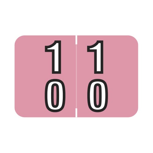Pink Barkley DBKM Compatible Double Digit Numerical Labels of size 1-1/ ...